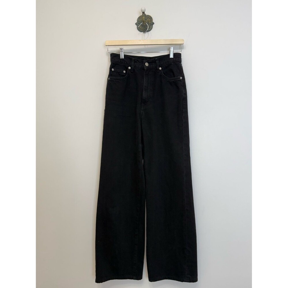 Lovers and Friends Lennon Serenata Wide Leg Black Jeans High Rise Women's 24